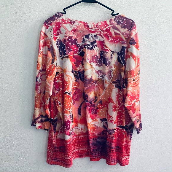 CJ Banks floral blouse - Picture 6 of 7